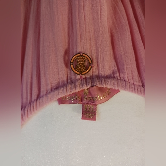 Simply Southern Pink Maxi Dress Women XXL 100% Cotton Full Skirt Pre-worn - Picture 2 of 12